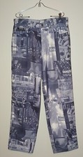 Vintage Moschino Jeans Street Cigarettes AOP Pants 90s Y2K USA Italy Sz 36