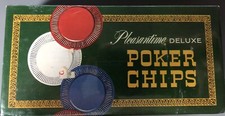 1963 Vintage Pleasantime Deluxe Poker Chips No. 1923 S-281 USA Made