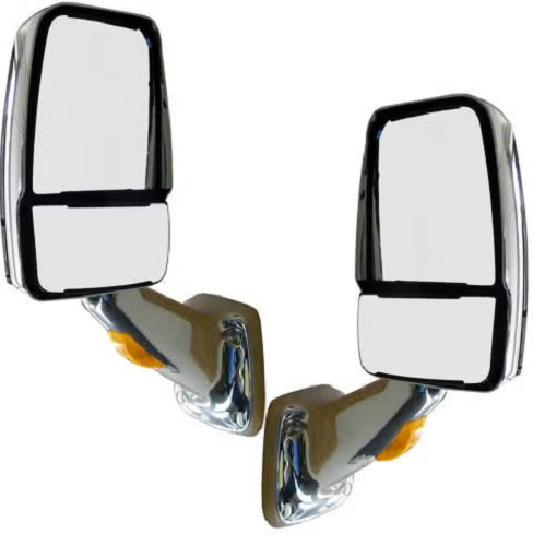 Velvac Pair Chrome Mirrors Turn Signals and Wiring and Switch Kit