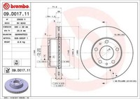 2X Brembo 09.D017.11 Bremsscheibe