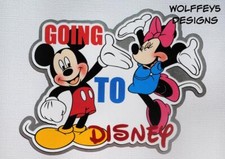 DISNEY TRAVEL KID TITLE premade paper piecing scrapbook diecut page albuM art 3D