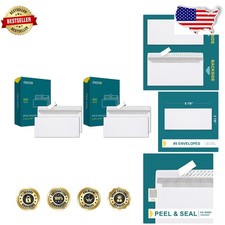 Professional 1000 9 Envelopes: Peel  Seal, 3 7/8x8 7/8" No Window, 24lb Paper