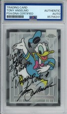 2023 TOPPS CHROME DISNEY 100 CARD DONALD DUCK SIGNED TONY ANSELMO PSA DNA COA