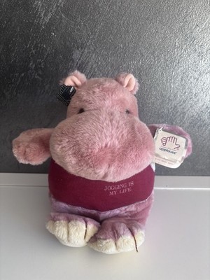 Applause Hippo Vintage 1984 Stofftier Neu mit Etiketten