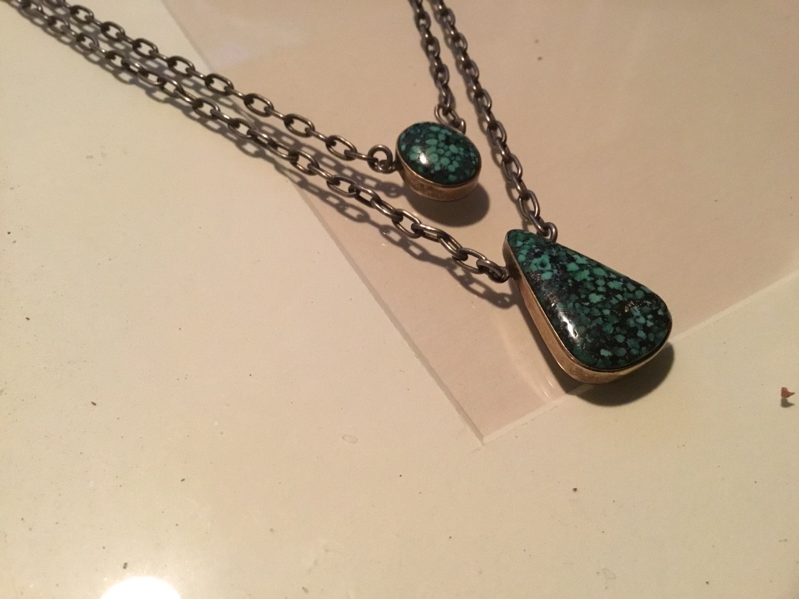 Authentic Native American  Spiderweb Turquoise Pe… - image 16