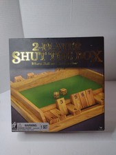 Two-Player Wood Shut The Box Game. Very Good Condition. With wood dice.
