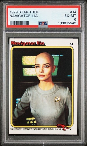 RARE 1979 Topps (Star Trek-The Motion Picture) #14 Navigator Ilia PSA 6 EX-MT