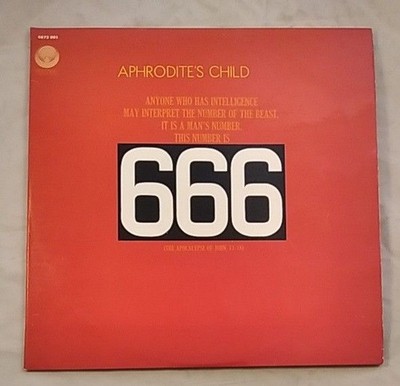 666  Vinyl Record LP. Aphrodite's Child: