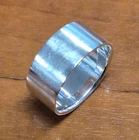 Vintage Men's 925 Sterling Silver Wide Band Ring Size 10.75
