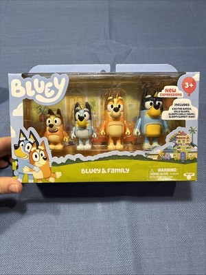 Bluey Family New Expression 4-Pack Figure Set Mum and Dad Bingo Bluey