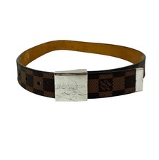 Louis Vuitton LV Inventeur Brown Damier Ebene Men's Belt 75/30 EBAY LIVE