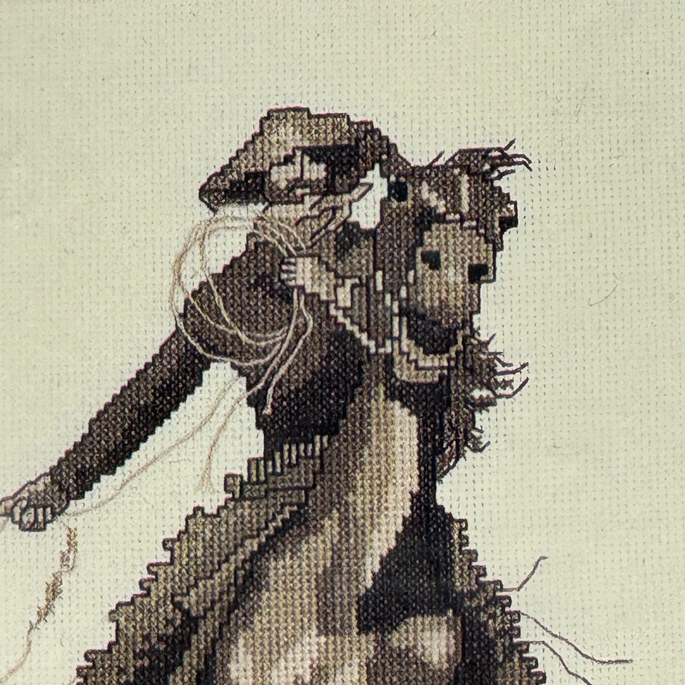 Kit de punto de cruz contado Bucilla 40138 The Cow Puncher Remington 11x14 vaquero Foto 3 de 4