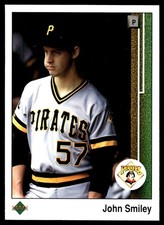 John Smiley 1989 Upper Deck #516 Pirates MLB READ FREE SHIPPING AutographDen