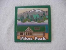 Masterworks Ceramic Tile Trivet Pikes Peak Handcrafted in the U.S.A. Art Tile