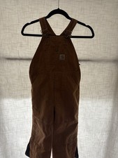 Carhartt Overalls Youth 6 Duck Canvas Boys Double Knee Bibs Coveralls Workwear