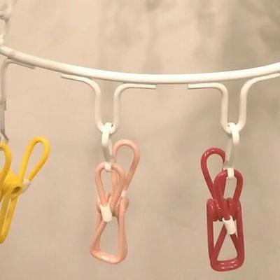 Clips Laundry Rack Dormitory Clamp Circular Clothes Drying Non Drop ...