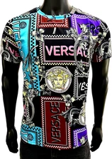 Vèrsace Men Black T-Shirt