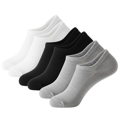 3-12 Pairs Men Invisible No Show Nonslip Loafer Low Cut Solid Cotton Socks 10-13