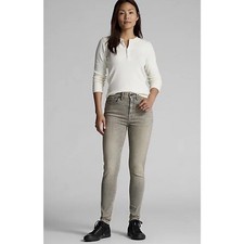 Ralph Lauren Double RL RRL Stretch High Skinny Distressed Grey Jeans 30 Denim