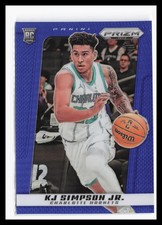 2024-25 Panini Prizm Deca Blue #139 KJ Simpson Jr. #/149 Charlotte Hornets RC QW