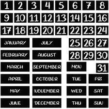 50 Pcs Large Magnetic Days of The Week and Months,Magnetic Calendar Dates Ind...