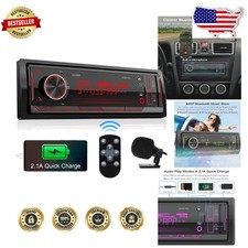 Marine Audio Receiver Single Din - Hands-Free Calls, USB/SD/AUX, 4 Speakers