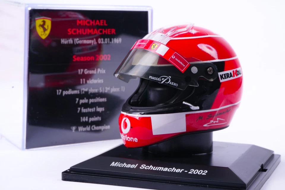 Modellino Casco Michael Schumacher Ferrari 2002 Scala 1:5 Spark Edition - Immagine 3 di 4