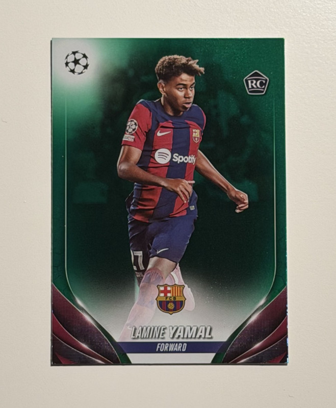 2023-24 Topps UEFA Club Competitions LAMINE YAMAL Rookie Card RC #64 Green /99
