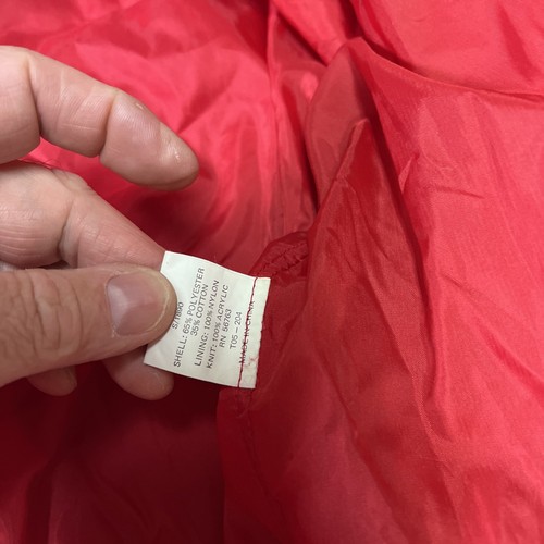 Arnie Arnold Palmer Mens Large Golf Red COAT JACKET VINTAGE Poly-Cotton FULL ZIP - Picture 15 of 24