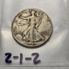 1941 Walking Liberty Half Dollar .900 Silver 2-1-2