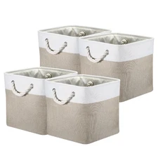 Fabric Storage Cube, 4 Pack 11 Inch Storage Bins Closet Organizers for Shelve...