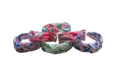 Handmade Preppy Wide Lilly Pulitzer Fabric Top Knot Headband in 6 Prints