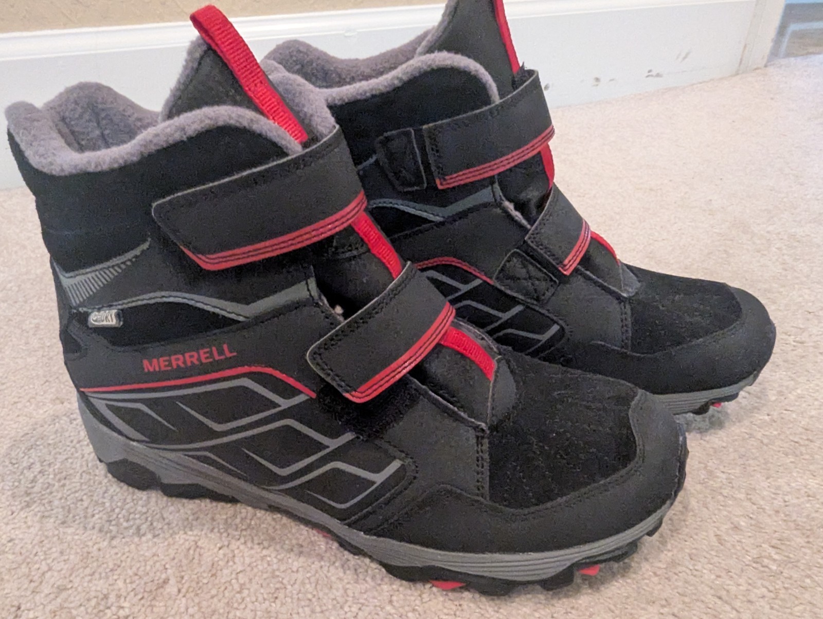 Merrell Moab Boys Polar Waterproof Boots Size 6.5