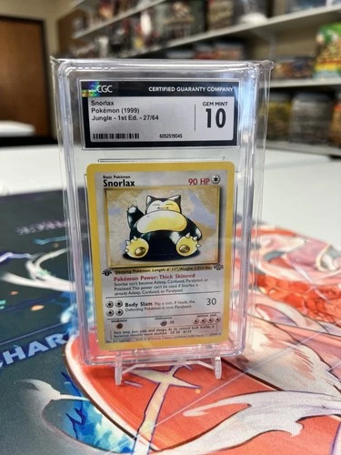 SNORLAX POKEMON 1999 JUNGLE 1ST ED 27/64 CGC 10