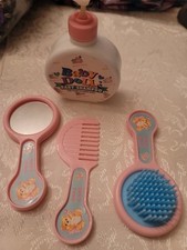 Doll Comb Mirror Brush Shampoo Vtg Set