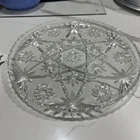 Vintage Anchor Hocking 13 In Lipped Serving Platter, Star Of David Design