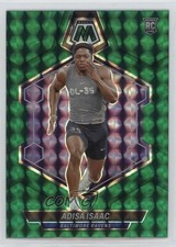 2024 Panini Mosaic Rookies Green Mosaic Prizm Adisa Isaac #374 0r5k