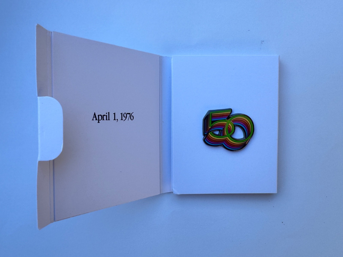 Apple 50th anniversary rare collectible enamel pin | eBay