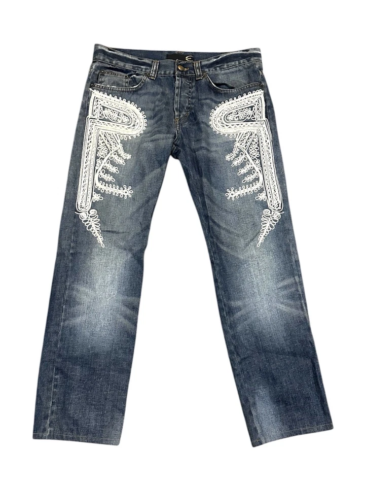 Roberto Cavalli 男式缝制牛仔裤 36 码 — 第 2/4 张图片