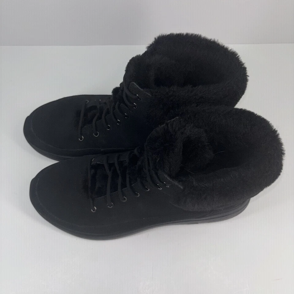 Botas de nieve Skechers On-the-Go invierno frío para mujer EE. UU. 10 negras de piel sintética al tobillo Foto 3 de 4