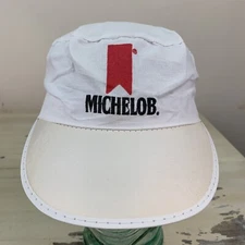 MICHELOB BEER - NWOT Vtg 70s-80s White Painter Workwear Hat Cap, NEW - MUST SEE!
