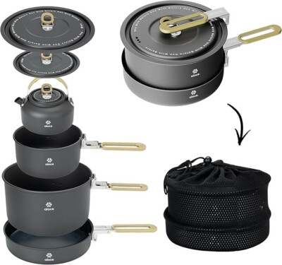 Camping Cooking Set Camping Gear, Portable Camping Cookware