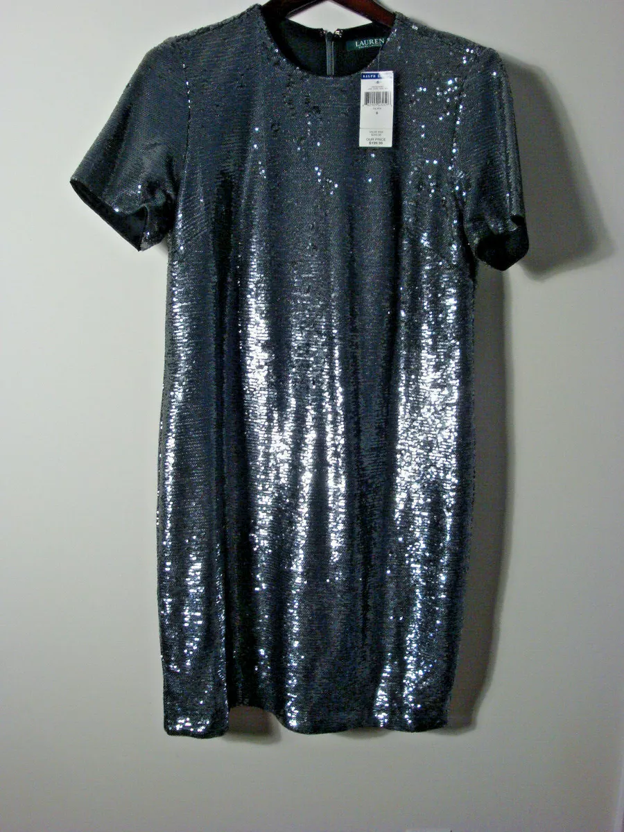 Ralph lauren silver sequin cheap dress