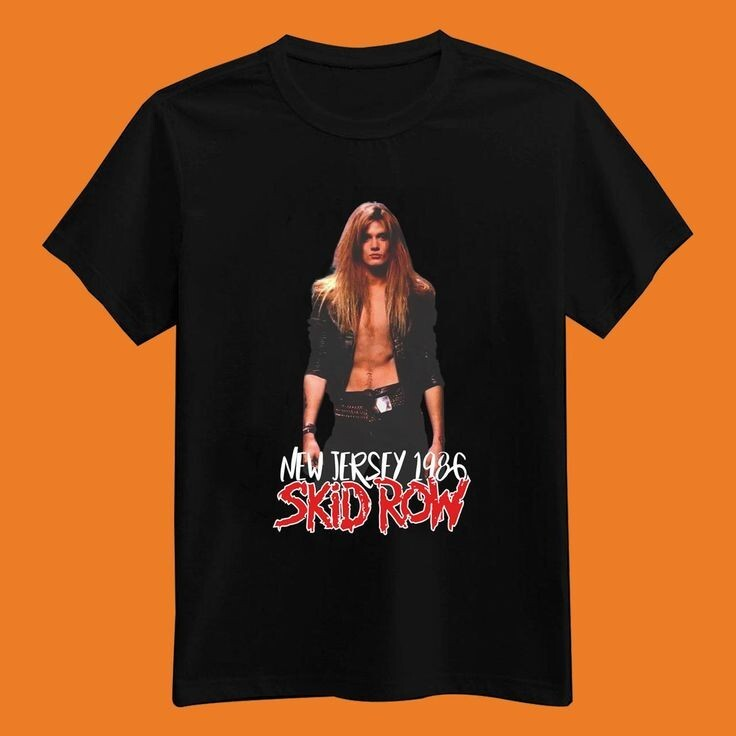 FILA Camicia Skid Row Sebastian Bach 1986 nera unisex S 234XL