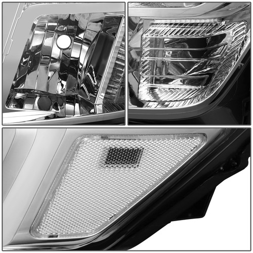For 2016-2024 Nissan Titan XD OE Style Chrome Housing Clear Side Headlight Lamps - Picture 4 of 8