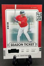 2021 Panini Contenders Season Ticket Green #40 J.D. Martinez - Boston Red Sox