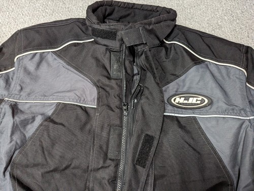 HJC Snowmobile Survivor Windproof Waterproof Men's Black & Grey Biker Jacket XL - Picture 14 of 21