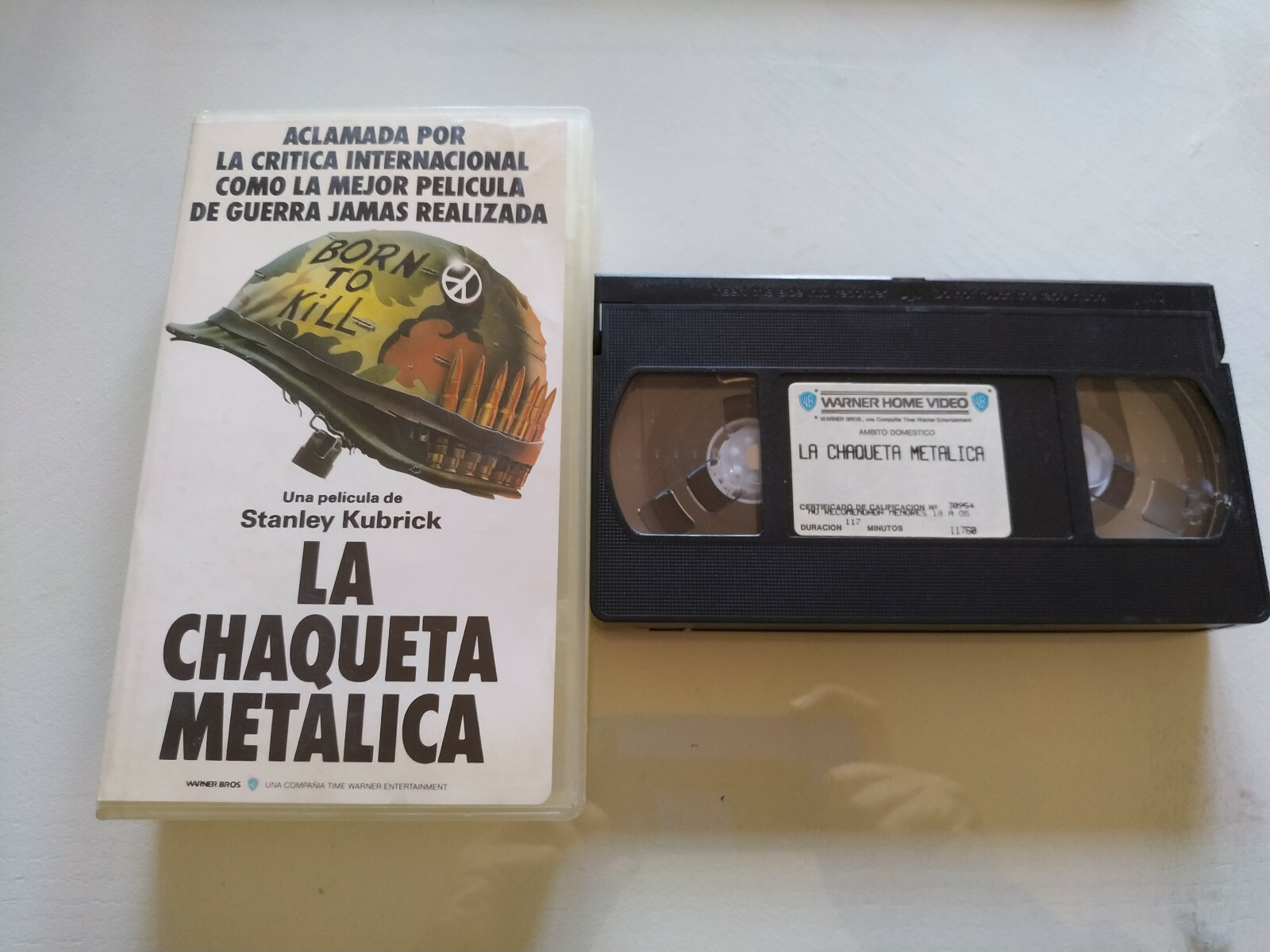 The Metal Jacket Stanley Kubrick Modine - VHS Tape Spanish - 3T