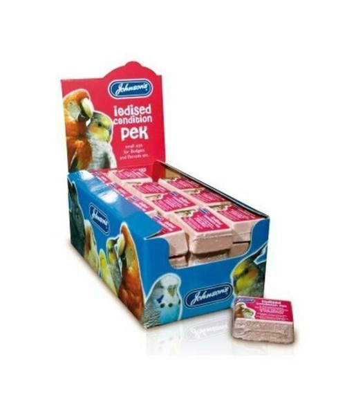 Iodised Peck X4 Iodine Block Budgies Parrots Cockatiels Etc JOHNSON'S