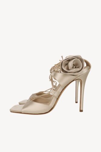 Ilse Jacobsen Damen Schuhe Sandalen Gr. 40,5 Creme Leder Sommer Sandaletten - Bild 2 von 7